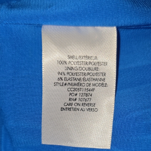 Alice + Olivia Blue Ruffle Sleeve Mini Dress No Tag See Mesurements - Picture 12 of 16